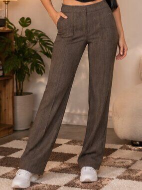 San Francisco Brown Tailored Straight Leg Dress Pants Size 8